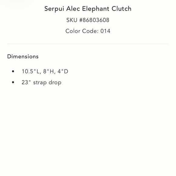 Serpui x Anthropologie Alec Elephant Clutch Bag - Picture 4 of 9